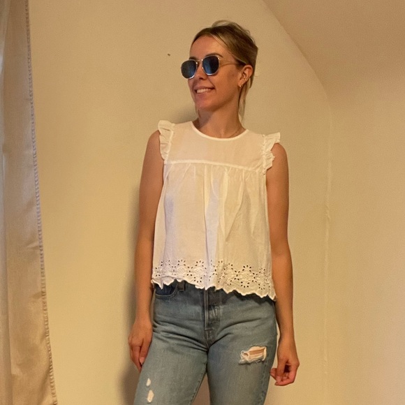 Sleeveless Eyelet Top - Picture 1 of 10
